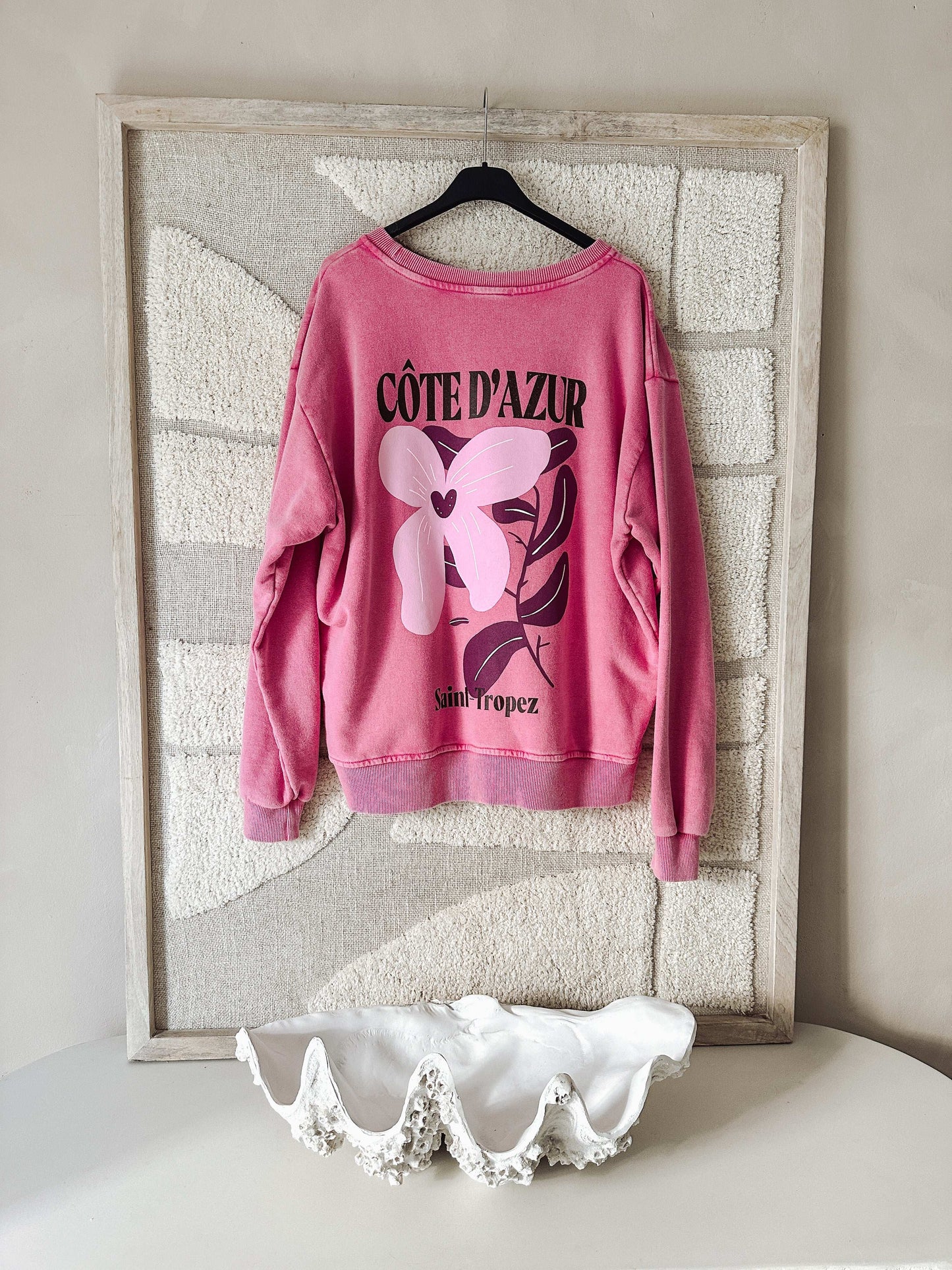 Sweatshirt „Saint-Tropez Côte d’Azur“ – Rosa