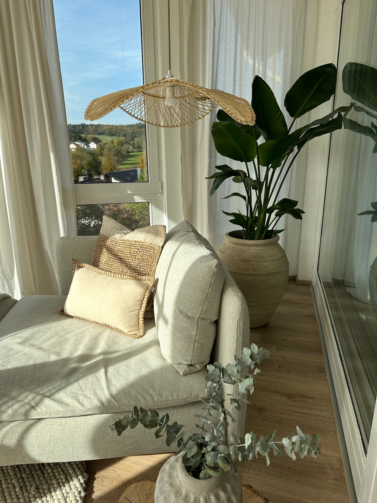 Wellenförmige Rattan-Hängelampe | Paso a Paso Interior