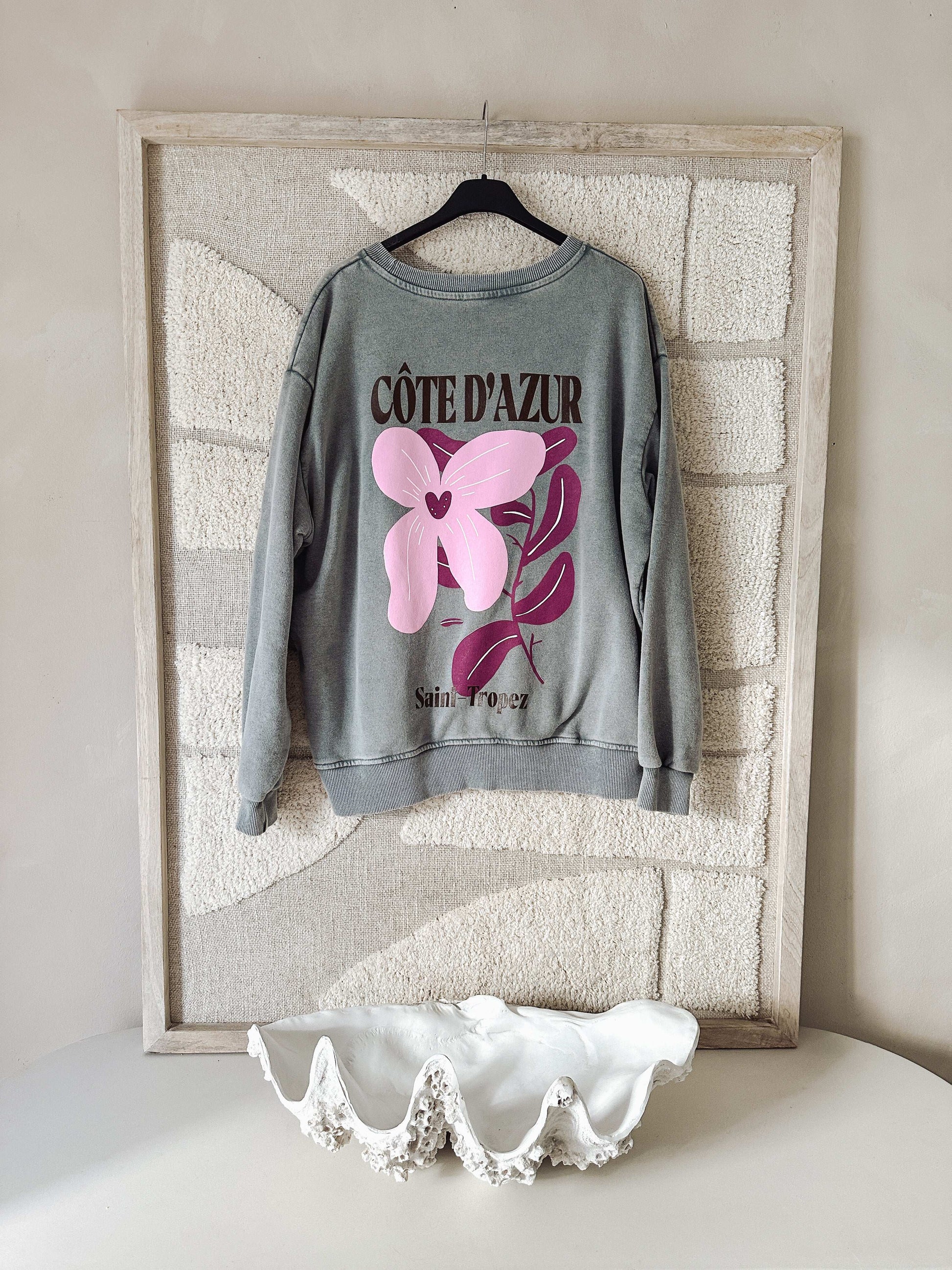 Sweatshirt „Saint-Tropez Côte d’Azur“ – Grau