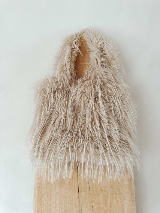 Felltasche flauschig - Beige