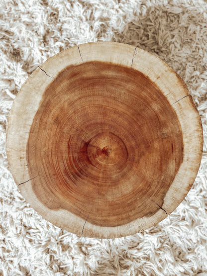 Couchtisch aus massivem Teakholz 60cm Durchmesser
